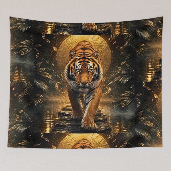 Item preview, Majestic Golden Tiger Jungle Art designed and sold by CheersTOGETHER.