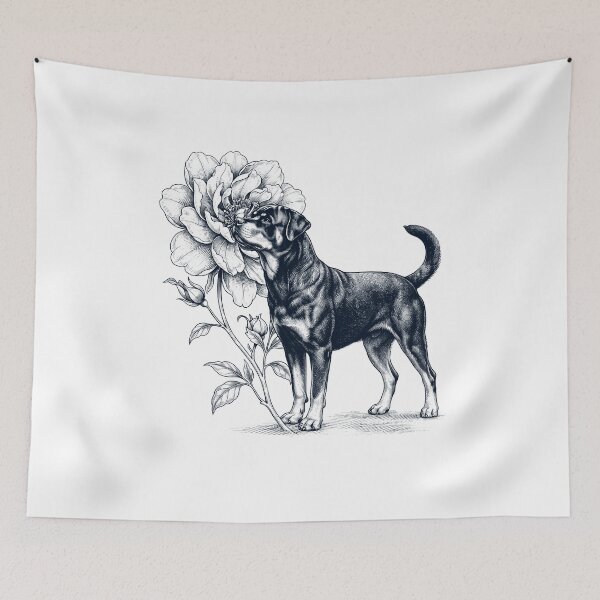 Item preview, Rottweiler Smell Flower Dog Lover designed and sold by dian-rody-crest.