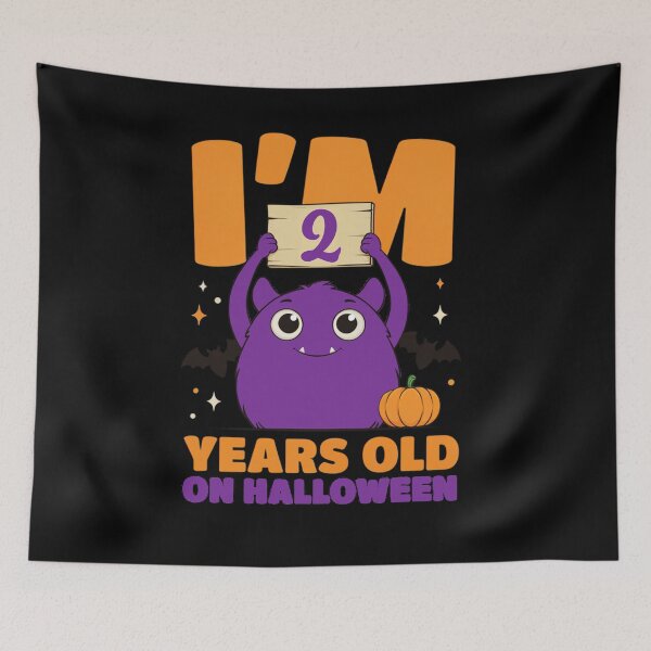 Item preview, Halloween Birthday Age 2 with Cute Monster designed and sold by Greenbaby.