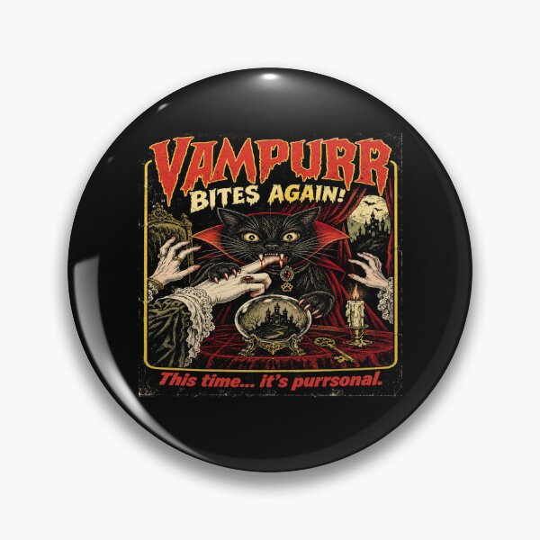 Item preview, Vampurr Gothic Horror Cat Lovers designed and sold by POD DYNASTY | Original Print On Demand T-Shirt Graphics.