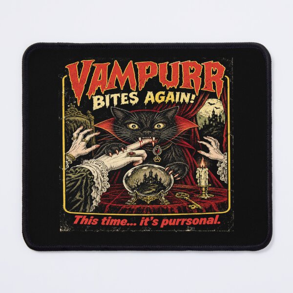 Item preview, Vampurr Gothic Horror Cat Lovers designed and sold by POD DYNASTY | Original Print On Demand T-Shirt Graphics.