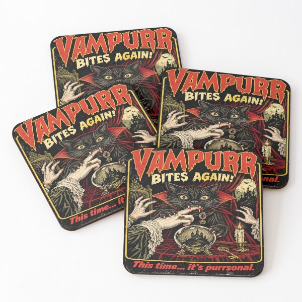 Item preview, Vampurr Gothic Horror Cat Lovers designed and sold by POD DYNASTY | Original Print On Demand T-Shirt Graphics.