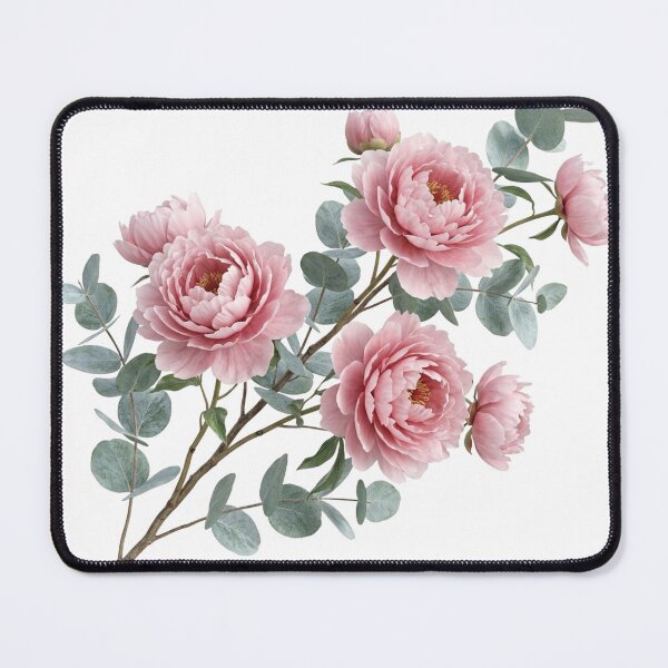 Item preview, Romantic 3D Blush Pink Peony and Eucalyptus Branch designed and sold by meghnad.