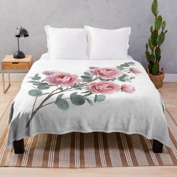 Item preview, Romantic 3D Blush Pink Peony and Eucalyptus Branch designed and sold by meghnad.