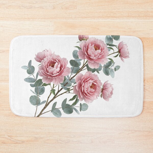 Item preview, Romantic 3D Blush Pink Peony and Eucalyptus Branch designed and sold by meghnad.