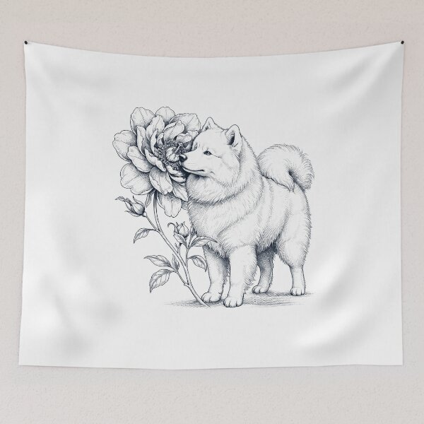 Item preview, Samoyed Smell Flower Dog Lover designed and sold by dian-rody-crest.
