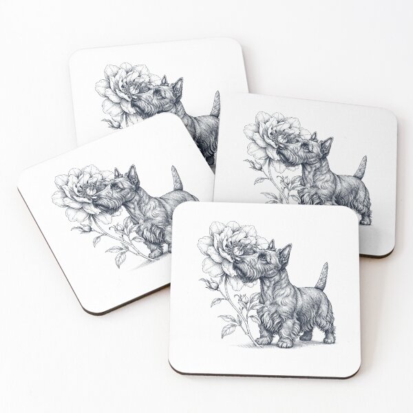 Item preview, Scottish Terrier Smell Flower Dog Lover designed and sold by dian-rody-crest.