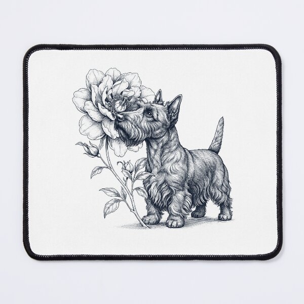 Item preview, Scottish Terrier Smell Flower Dog Lover designed and sold by dian-rody-crest.