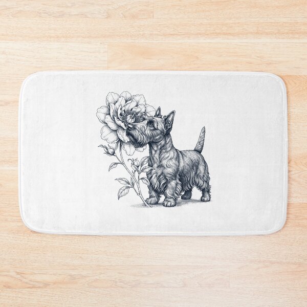 Item preview, Scottish Terrier Smell Flower Dog Lover designed and sold by dian-rody-crest.