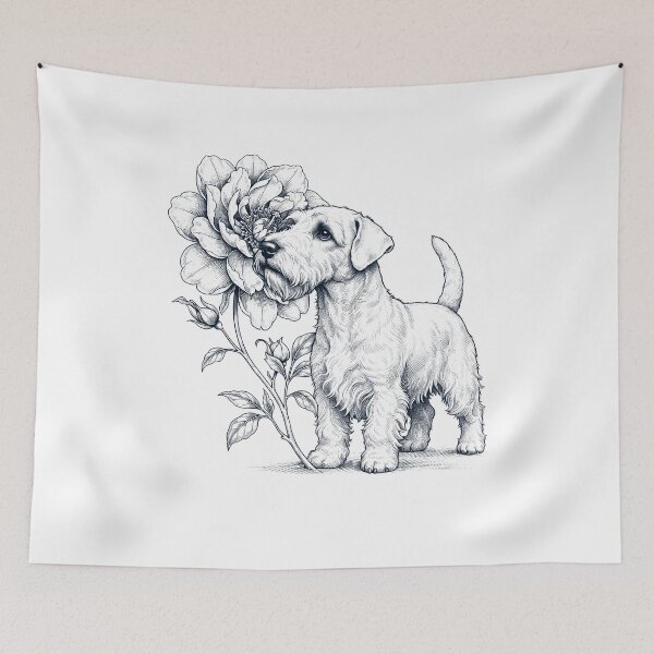 Item preview, Sealyham Terrier Smell Flower Dog Lover designed and sold by dian-rody-crest.