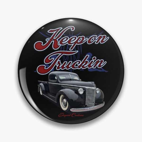 Item preview, 1940 Chopped Truck Keep On Truckin with text - Lowrider, Kustom, Hot Rod, Muscle Car designed and sold by Elegant Customs.