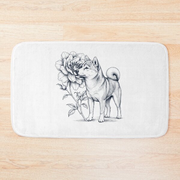 Item preview, Shiba Inu Smell Flower Dog Lover designed and sold by dian-rody-crest.