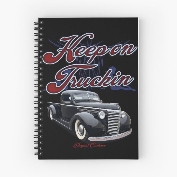 Item preview, 1940 Chopped Truck Keep On Truckin with text - Lowrider, Kustom, Hot Rod, Muscle Car designed and sold by Elegant Customs.