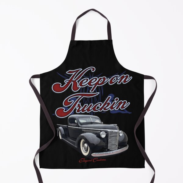 Item preview, 1940 Chopped Truck Keep On Truckin with text - Lowrider, Kustom, Hot Rod, Muscle Car designed and sold by Elegant Customs.