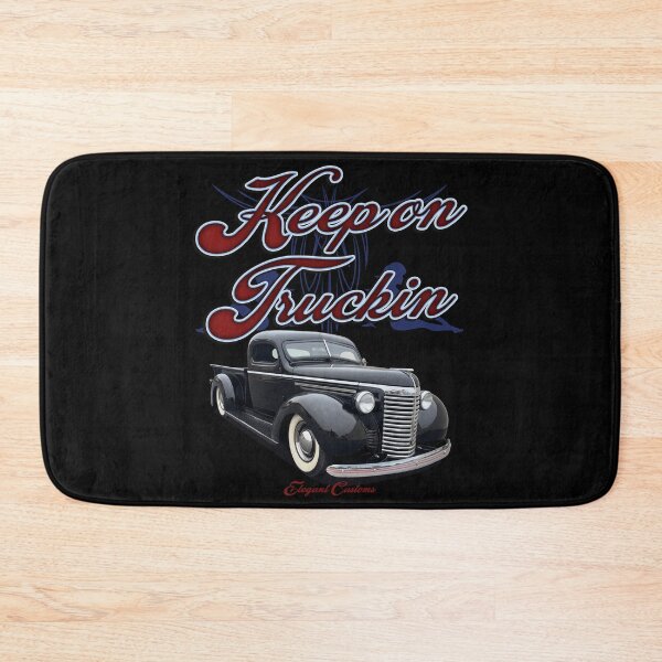 Item preview, 1940 Chopped Truck Keep On Truckin with text - Lowrider, Kustom, Hot Rod, Muscle Car designed and sold by Elegant Customs.