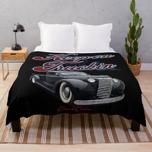 Item preview, 1940 Chopped Truck Keep On Truckin with text - Lowrider, Kustom, Hot Rod, Muscle Car designed and sold by Elegant Customs.