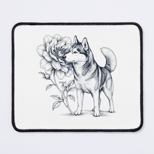 Item preview, Siberian Husky Smell Flower Dog Lover designed and sold by dian-rody-crest.
