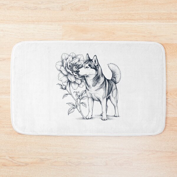 Item preview, Siberian Husky Smell Flower Dog Lover designed and sold by dian-rody-crest.