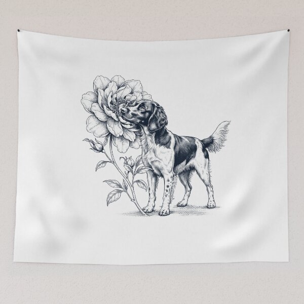 Item preview, Small Munsterlander Pointer Smell Flower Dog Lover designed and sold by dian-rody-crest.