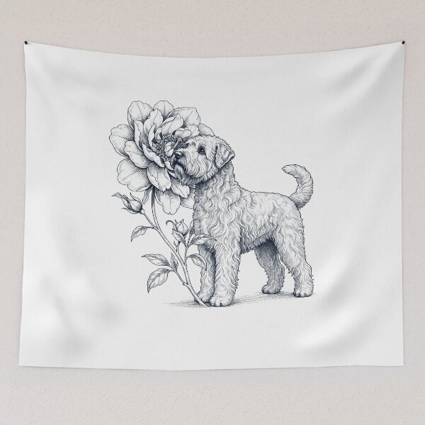 Item preview, Soft Coated Wheaten Terrier Smell Flower Dog Lover designed and sold by dian-rody-crest.