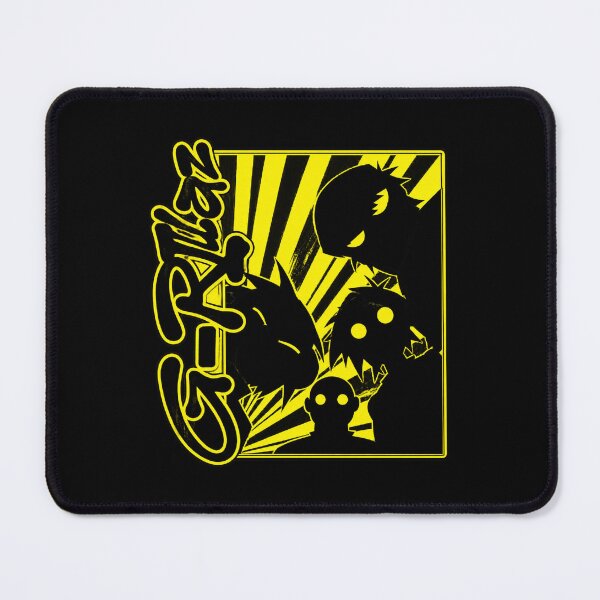 Item preview, Gorillaz Style Yellow Silhouette Rock Band Graphic with Bold Typography designed and sold by ImbueArts.