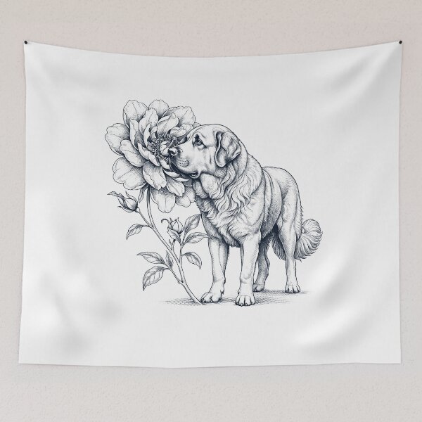 Item preview, Spanish Mastiff Smell Flower Dog Lover designed and sold by dian-rody-crest.