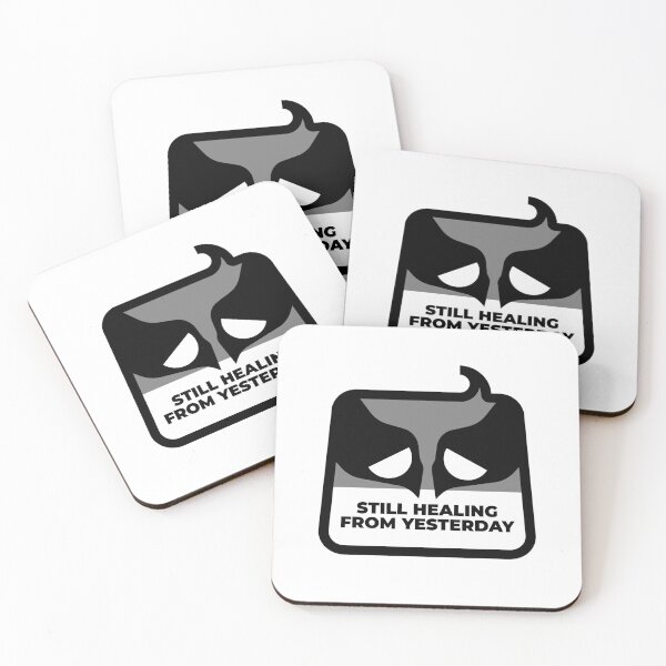 Item preview, Still Healing From Yesterday | Grumpy Tired Hero designed and sold by offquote. by nttglyphs.