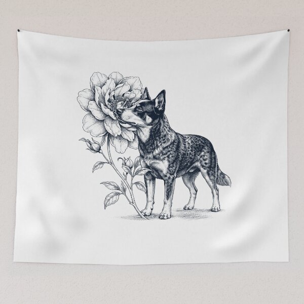 Item preview, Texas Heeler Smell Flower Dog Lover designed and sold by dian-rody-crest.