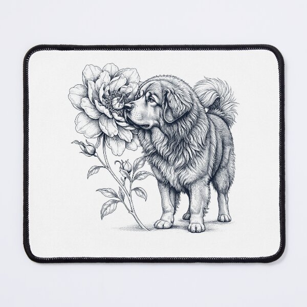 Item preview, Tibetan Mastiff Smell Flower Dog Lover designed and sold by dian-rody-crest.