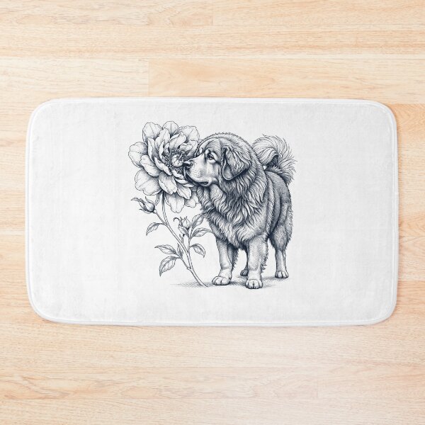 Item preview, Tibetan Mastiff Smell Flower Dog Lover designed and sold by dian-rody-crest.