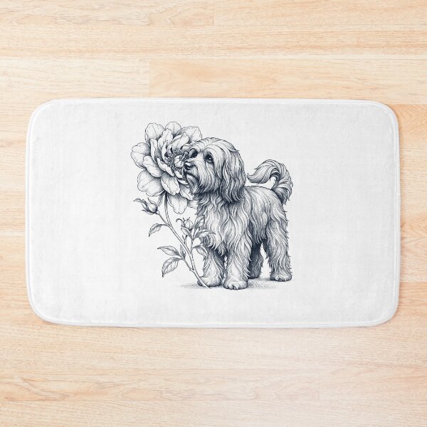 Item preview, Tibetan Terrier Smell Flower Dog Lover designed and sold by dian-rody-crest.