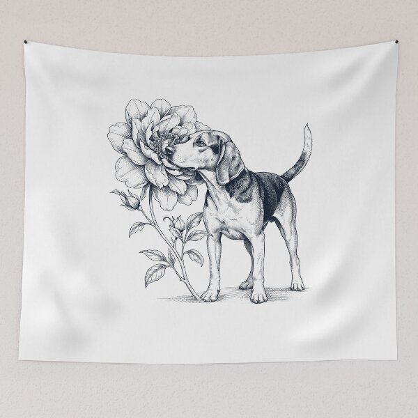 Item preview, Treeing Walker Coonhound Smell Flower Dog Lover designed and sold by dian-rody-crest.