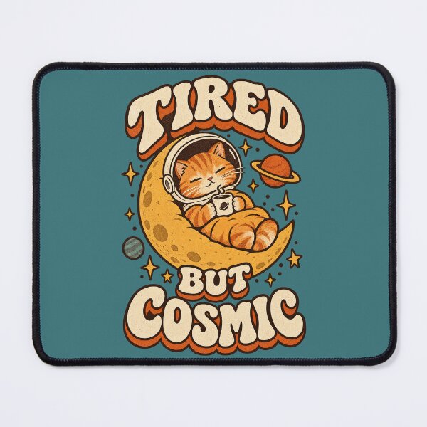 Item preview, Tired But Cosmic – Retro Space Cat Astronaut designed and sold by Manu785.