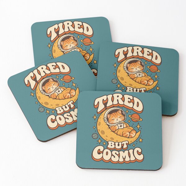Item preview, Tired But Cosmic – Retro Space Cat Astronaut designed and sold by Manu785.