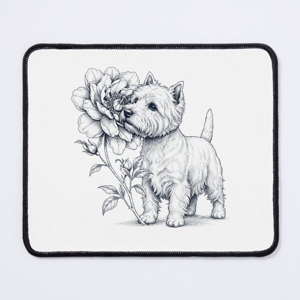 Item preview, West Highland White Terrier Smell Flower Dog Lover designed and sold by dian-rody-crest.