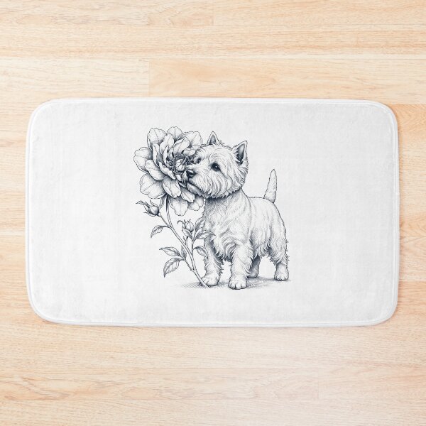 Item preview, West Highland White Terrier Smell Flower Dog Lover designed and sold by dian-rody-crest.