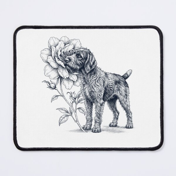 Item preview, Wirehaired Pointing Griffon Smell Flower Dog Lover designed and sold by dian-rody-crest.