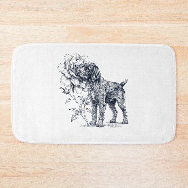 Item preview, Wirehaired Pointing Griffon Smell Flower Dog Lover designed and sold by dian-rody-crest.
