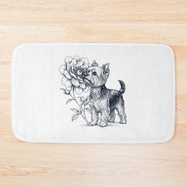 Item preview, Yorkshire Terrier Smell Flower Dog Lover designed and sold by dian-rody-crest.