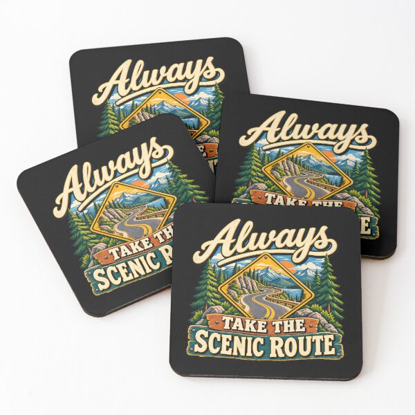 Item preview, Always Take The Scenic Route Mountain Road Nature Adventure Trip  designed and sold by Photo-Sphere101.