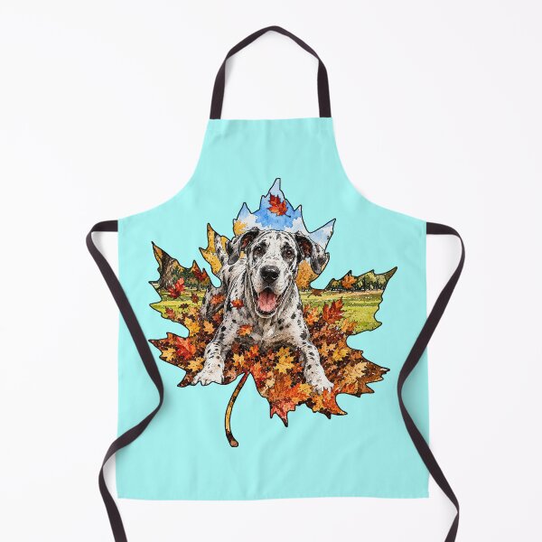 Item preview, Fall Great Dane Dog Playing In Autumn Leaves designed and sold by Lion and Lamb Design.