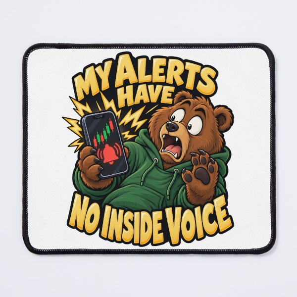 Item preview, My Alerts Have No Inside Voice Comic Bear Art designed and sold by Bikivuno.