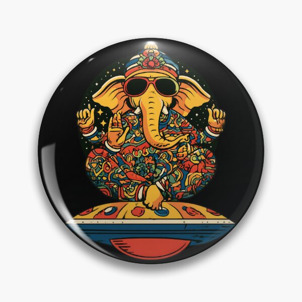 Item preview, Cool Elephant Blessing Pose UFO Red Sunglasses Contemporary Pop Art designed and sold by PANNARUK THAILAND.