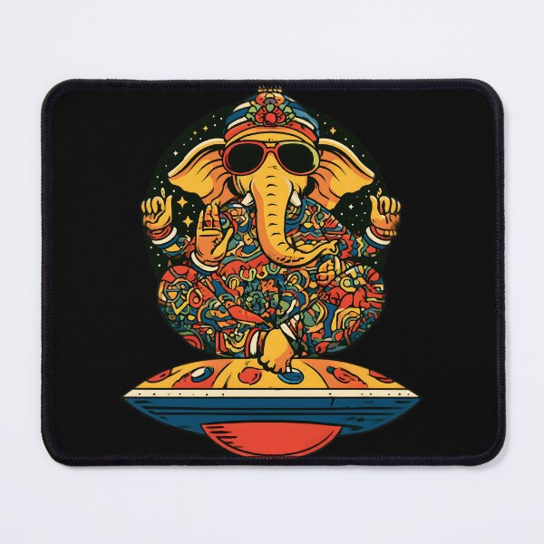 Item preview, Cool Elephant Blessing Pose UFO Red Sunglasses Contemporary Pop Art designed and sold by PANNARUK THAILAND.