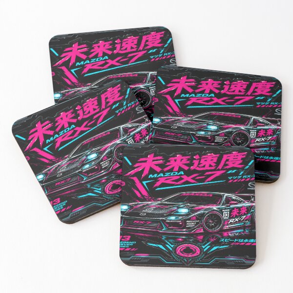 Item preview, Cyberpunk Mazda RX-7 – Mirai Speed Neon JDM Racing designed and sold by JMAVILA ART.