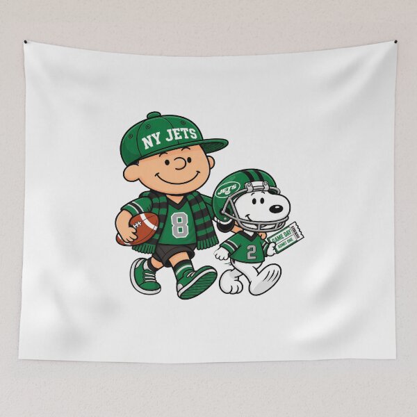Item preview, NY Jets Charlie Brown Snoopy Game Day Football  designed and sold by StellarKawaii.