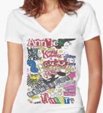 Broadway Shows collage Women's Fitted V-Neck T-Shirt
