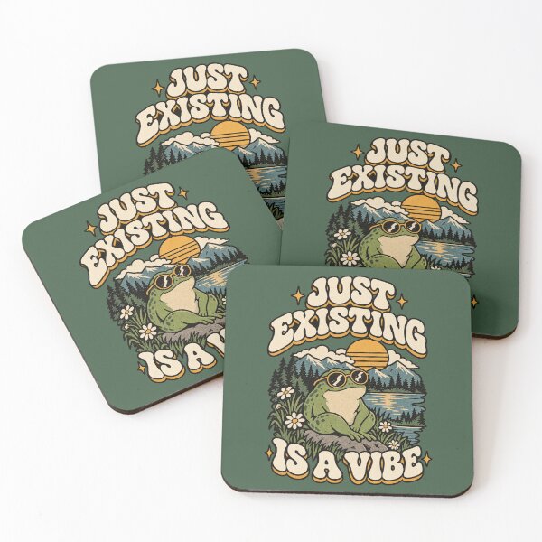 Item preview, Just Existing Is a Vibe – Retro Frog Nature designed and sold by Manu785.