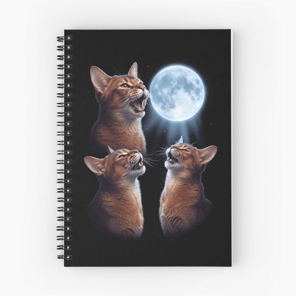 Item preview, Abyssinian Howling Moon Art Cat Kitten Lover designed and sold by dian-rody-crest.
