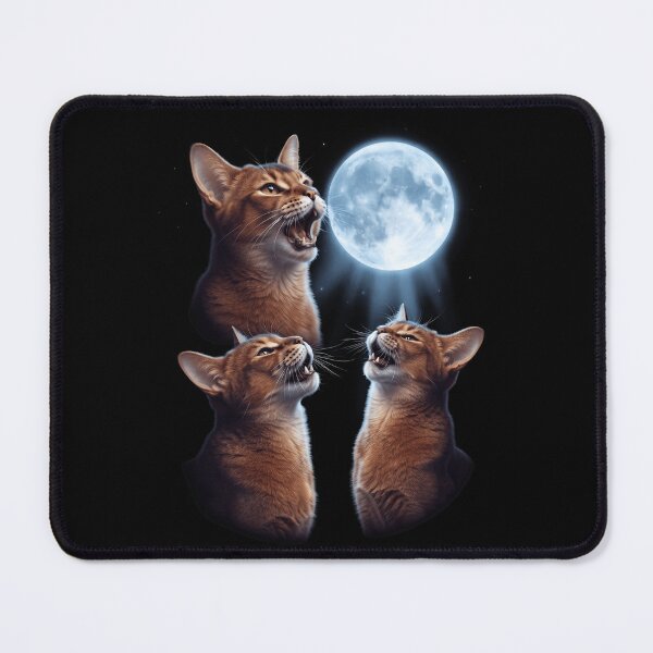 Item preview, Abyssinian Howling Moon Art Cat Kitten Lover designed and sold by dian-rody-crest.